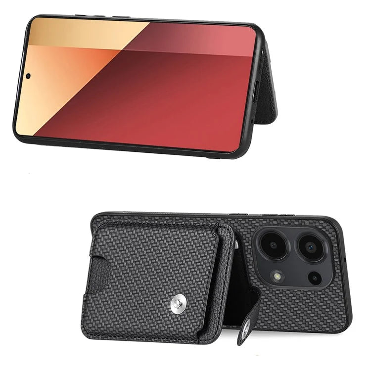 Style B C1-06 For Xiaomi Poco M6 Pro 4G / Redmi Note 13 Pro 4G Case Kickstand Card Holder Phone Cover
