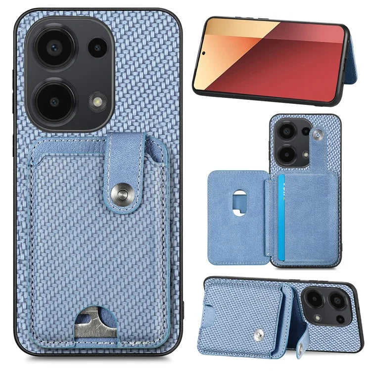 Style B C1-06 For Xiaomi Poco M6 Pro 4G / Redmi Note 13 Pro 4G Case Kickstand Card Holder Phone Cover