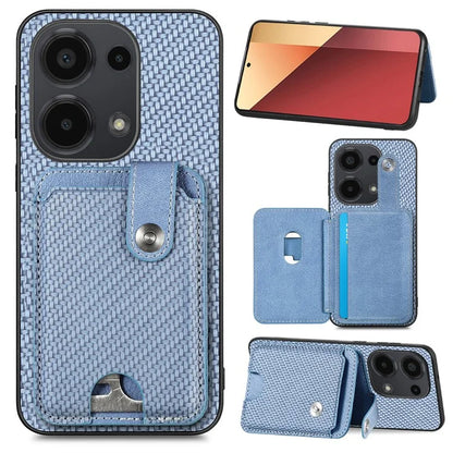 Style B C1-06 For Xiaomi Poco M6 Pro 4G / Redmi Note 13 Pro 4G Case Kickstand Card Holder Phone Cover