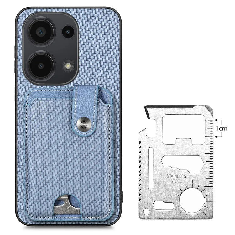 Style B C1-06 For Xiaomi Poco M6 Pro 4G / Redmi Note 13 Pro 4G Case Kickstand Card Holder Phone Cover