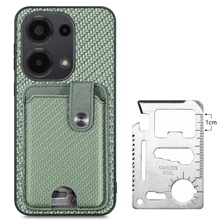 Style B C1-06 For Xiaomi Poco M6 Pro 4G / Redmi Note 13 Pro 4G Case Kickstand Card Holder Phone Cover