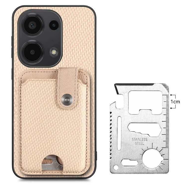 Style B C1-06 For Xiaomi Poco M6 Pro 4G / Redmi Note 13 Pro 4G Case Kickstand Card Holder Phone Cover