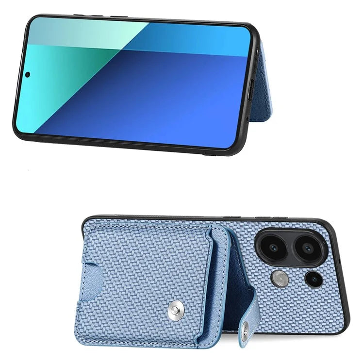 Style B C1-06 For Xiaomi Redmi Note 13 4G Case Card Slot Leather Back Phone Cover with Kickstand