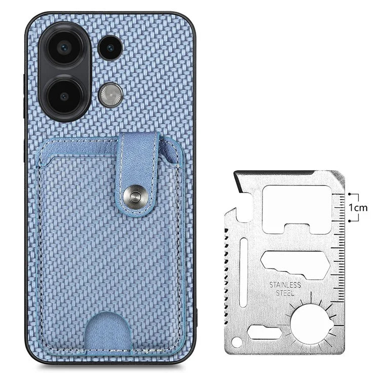 Style B C1-06 For Xiaomi Redmi Note 13 4G Case Card Slot Leather Back Phone Cover with Kickstand