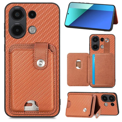 Style B C1-06 For Xiaomi Redmi Note 13 4G Case Card Slot Leather Back Phone Cover with Kickstand