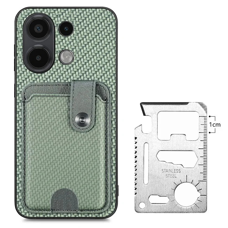 Style B C1-06 For Xiaomi Redmi Note 13 4G Case Card Slot Leather Back Phone Cover with Kickstand
