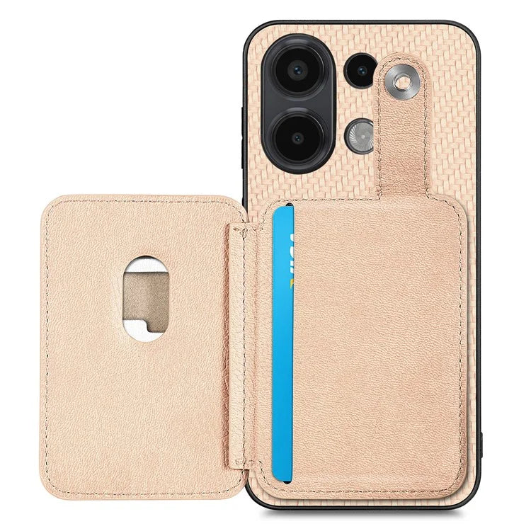 Style B C1-06 For Xiaomi Redmi Note 13 4G Case Card Slot Leather Back Phone Cover with Kickstand