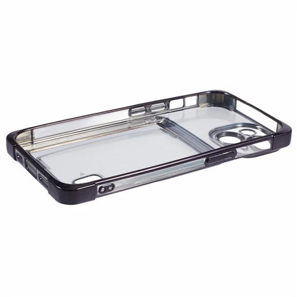For iPhone 14 Plus Case Card Slot Electroplating TPU Phone Cover