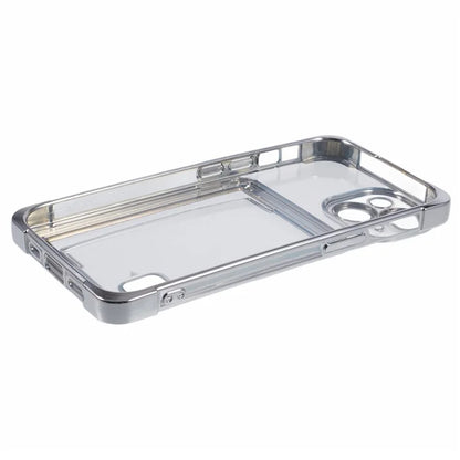 For iPhone 14 Case Electroplating Card Slot TPU Phone Cover