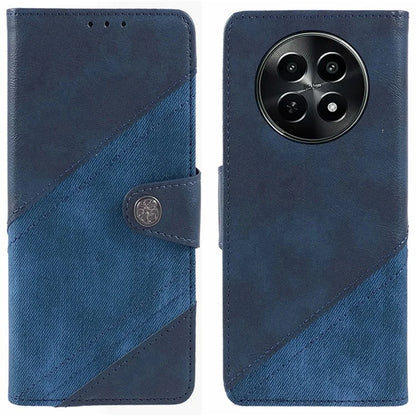 For Realme C65 5G Case Texture Splicing Leather Phone Cover Card Holder Wallet