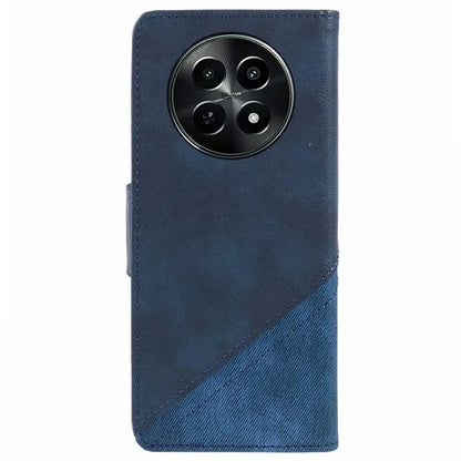 For Realme C65 5G Case Texture Splicing Leather Phone Cover Card Holder Wallet