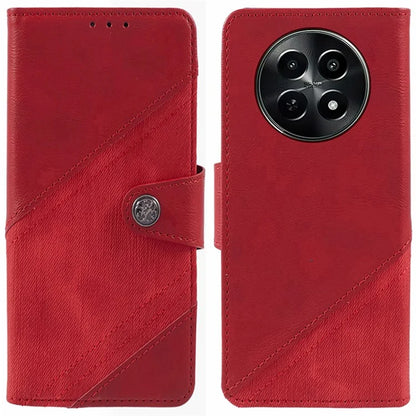 For Realme C65 5G Case Texture Splicing Leather Phone Cover Card Holder Wallet