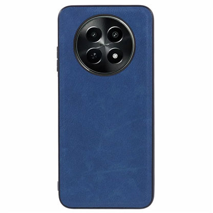 For Realme C65 5G Case Leather Coated PC+TPU Protective Back Cover Solid Color