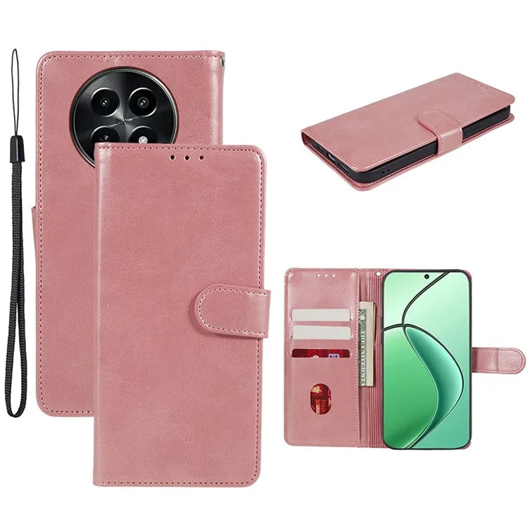 For Realme C65 5G  Case PU Leather Wallet Folio Phone Cover Calf Texture
