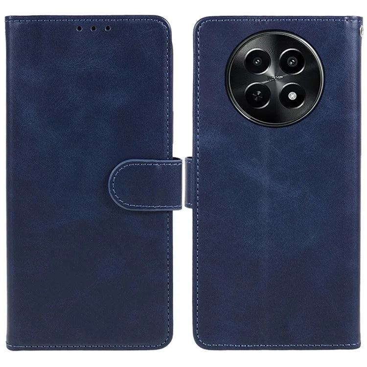 For Realme C65 5G  Case PU Leather Wallet Folio Phone Cover Calf Texture