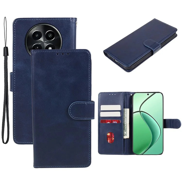 For Realme C65 5G  Case PU Leather Wallet Folio Phone Cover Calf Texture