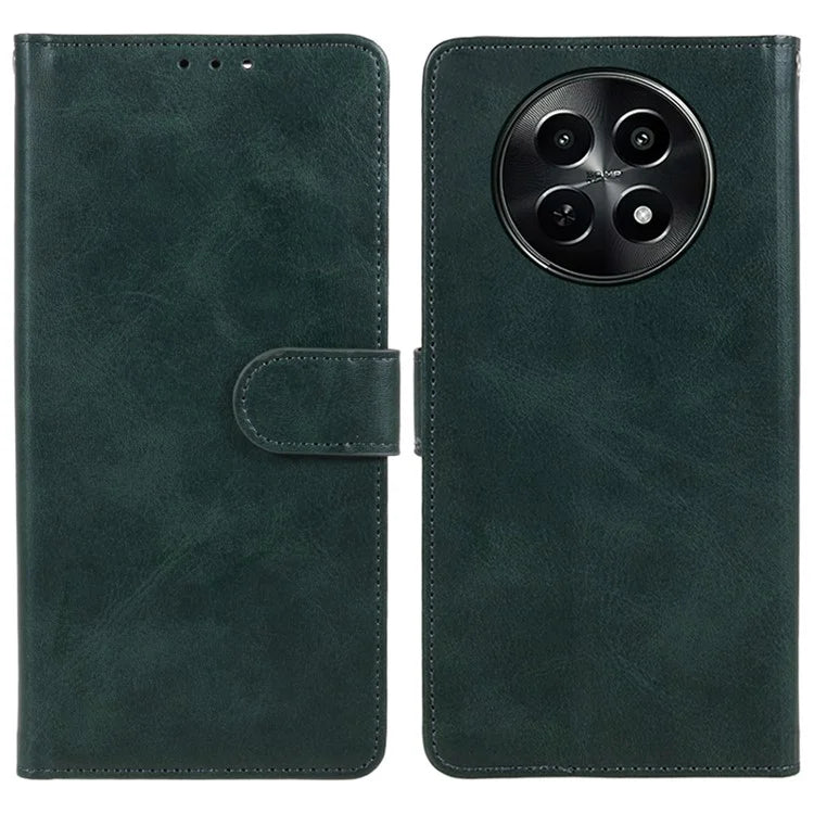 For Realme C65 5G  Case PU Leather Wallet Folio Phone Cover Calf Texture