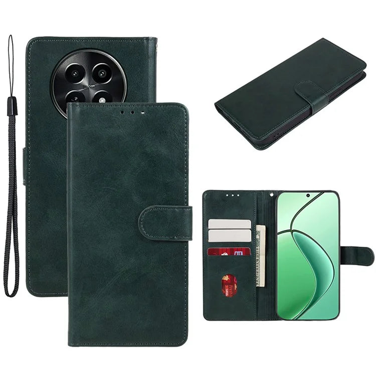 For Realme C65 5G  Case PU Leather Wallet Folio Phone Cover Calf Texture