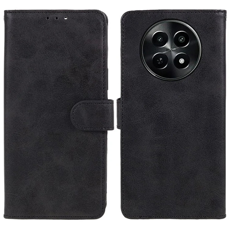 For Realme C65 5G  Case PU Leather Wallet Folio Phone Cover Calf Texture