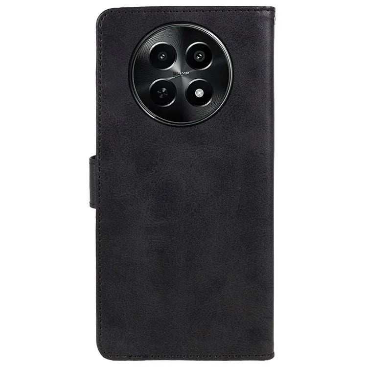 For Realme C65 5G  Case PU Leather Wallet Folio Phone Cover Calf Texture