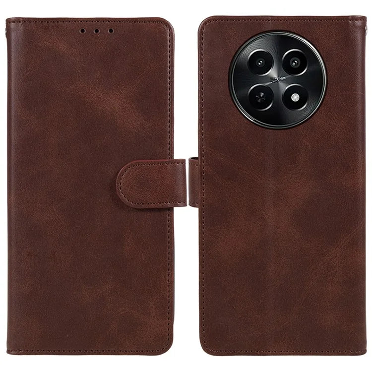 For Realme C65 5G  Case PU Leather Wallet Folio Phone Cover Calf Texture