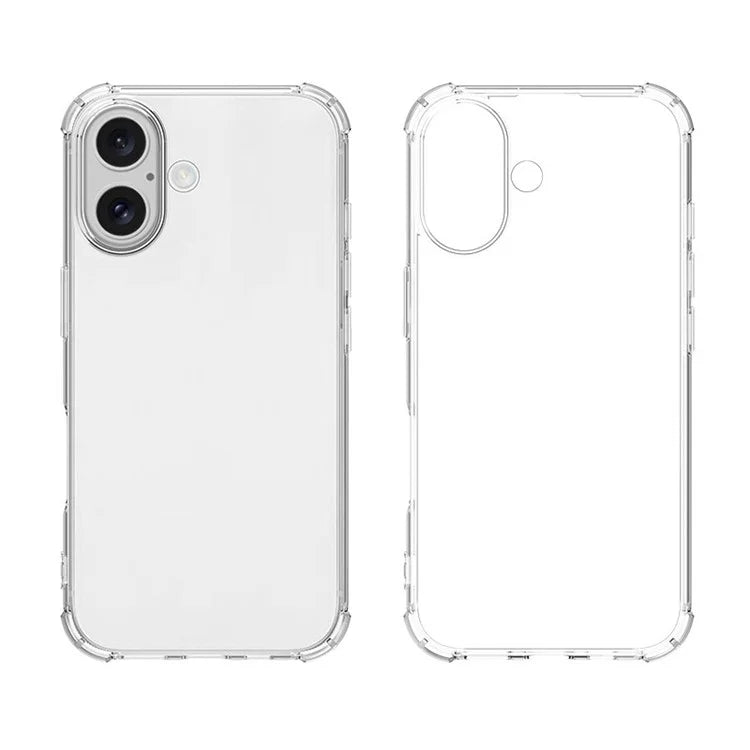 WANLONFENG FS Series for iPhone 16 Plus TPU Phone Case with Screen Film 2-in-1