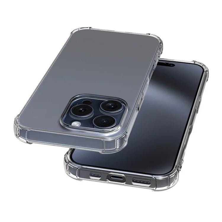 WANLONFENG FS Series for iPhone 16 Pro Case Anti-drop TPU Cover with Tempered Glass Film