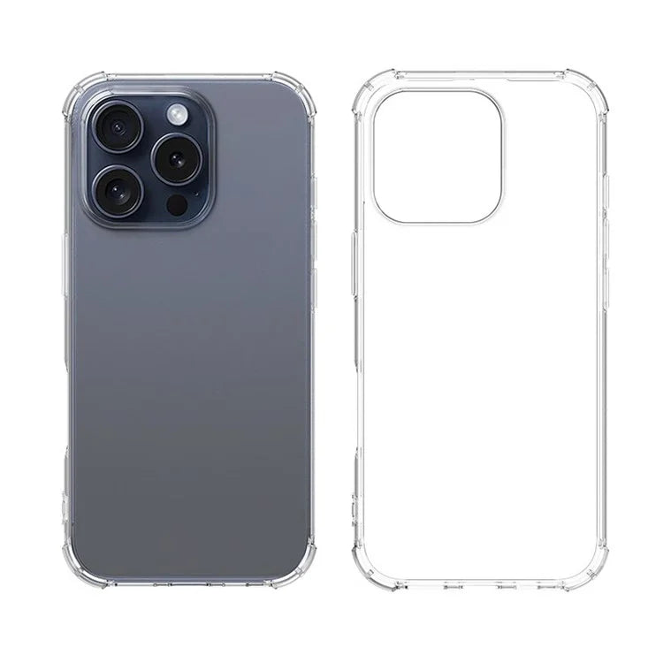 WANLONFENG FS Series for iPhone 16 Pro Case Anti-drop TPU Cover with Tempered Glass Film