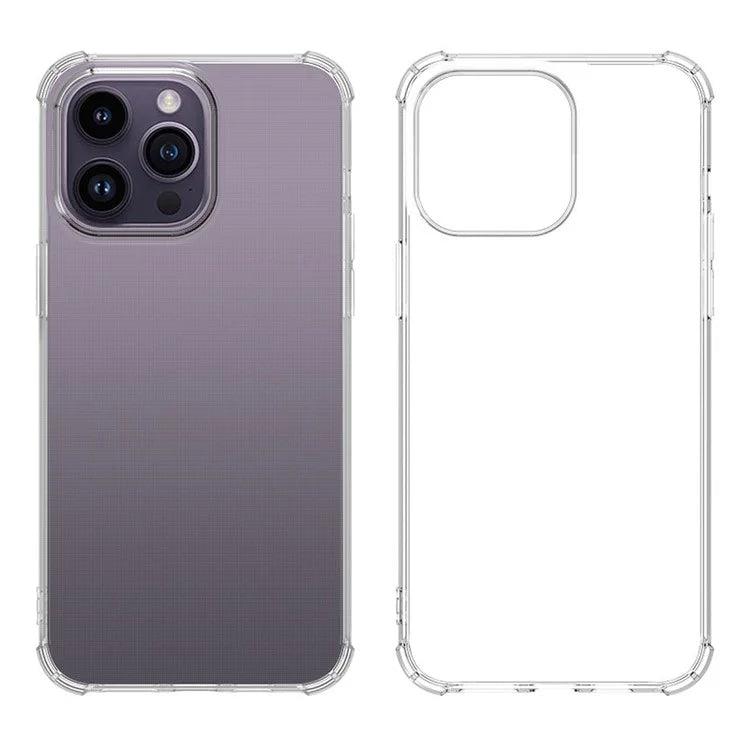 WANLONFENG FS Series for iPhone 15 Pro Max TPU Phone Case with Tempered Glass Screen Film