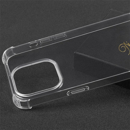 WANLONFENG FS Series for iPhone 15 Pro Max TPU Phone Case with Tempered Glass Screen Film