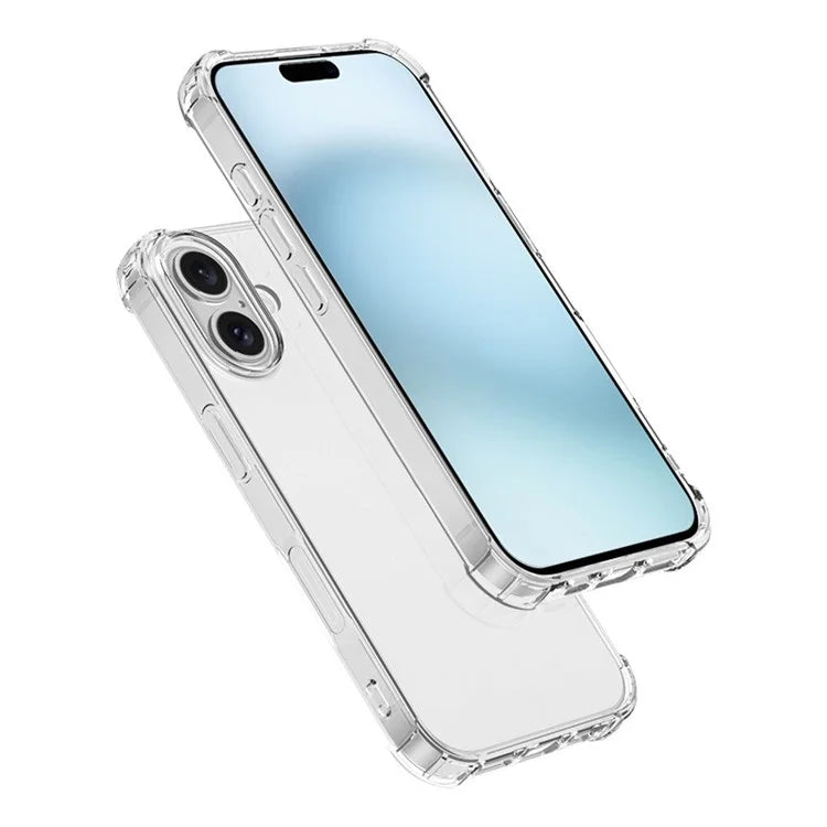 WANLONFENG FS Series for iPhone 16 Case TPU Cover with Tempered Glass Screen Protector