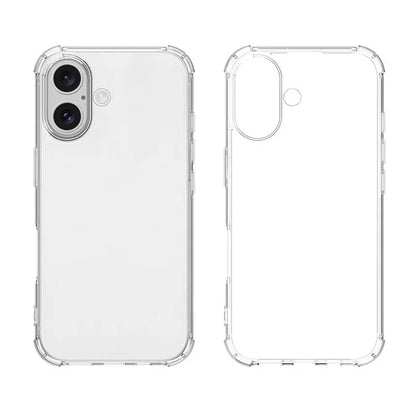 WANLONFENG FS Series for iPhone 16 Case TPU Cover with Tempered Glass Screen Protector