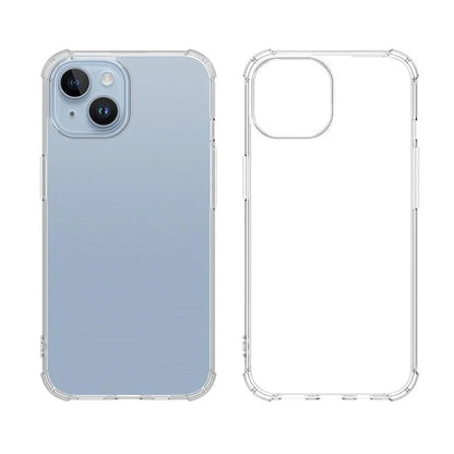 WANLONFENG FS Series for iPhone 15 Plus Case Clear TPU Cover with Screen Protector