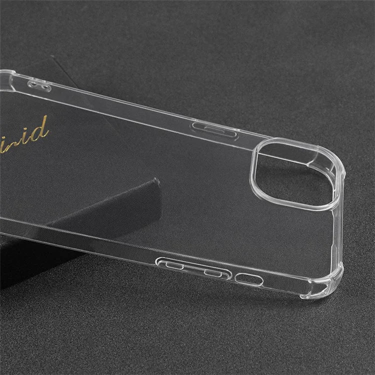 WANLONFENG FS Series for iPhone 15 Plus Case Clear TPU Cover with Screen Protector