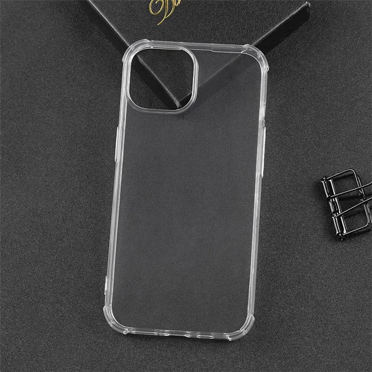 WANLONFENG FS Series for iPhone 15 Plus Case Clear TPU Cover with Screen Protector