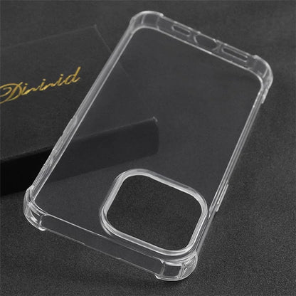 WANLONFENG FS Series for iPhone 14 Pro Case Clear TPU Phone Cover with Screen Protector