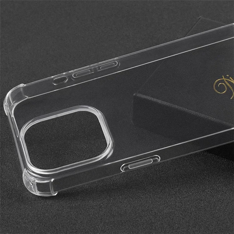 WANLONFENG FS Series for iPhone 14 Pro Case Clear TPU Phone Cover with Screen Protector