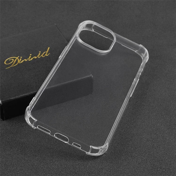 WANLONFENG FS Series for iPhone 14 TPU Case Clear Phone Cover with Tempered Glass Screen Film