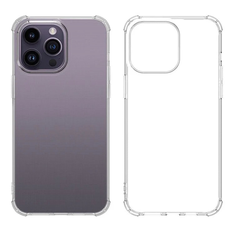 WANLONFENG FS Series for iPhone 13 Pro Clear Case TPU Phone Cover with Screen Film 2-in-1