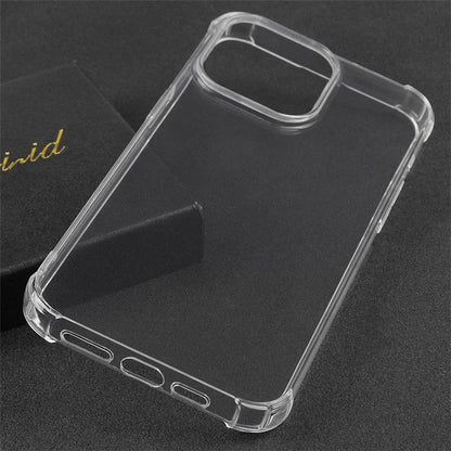 WANLONFENG FS Series for iPhone 13 Pro Clear Case TPU Phone Cover with Screen Film 2-in-1