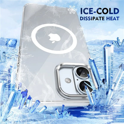 For iPhone 16 Magnetic Case Hard PC Scratch Resistant Back Transparent  Cover
