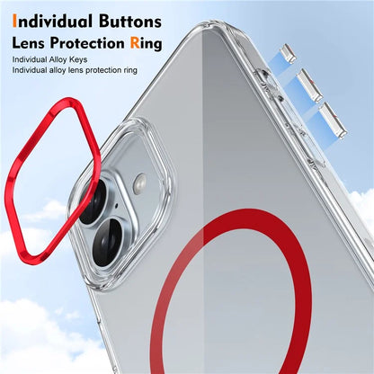 For iPhone 16 Magnetic Case Hard PC Scratch Resistant Back Transparent  Cover