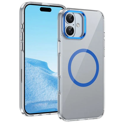 For iPhone 16 Plus Magnetic Case Clear Anti-Scratch PC Hard Cover