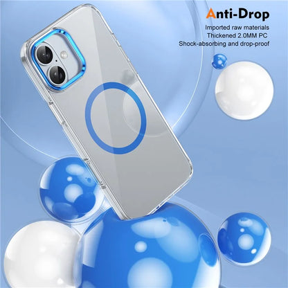 For iPhone 16 Plus Magnetic Case Clear Anti-Scratch PC Hard Cover