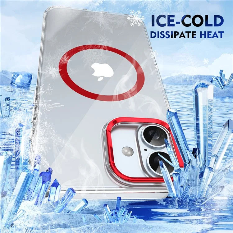 For iPhone 16 Plus Magnetic Case Clear Anti-Scratch PC Hard Cover