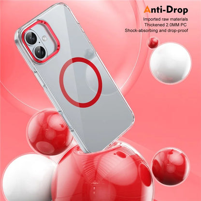 For iPhone 16 Plus Magnetic Case Clear Anti-Scratch PC Hard Cover