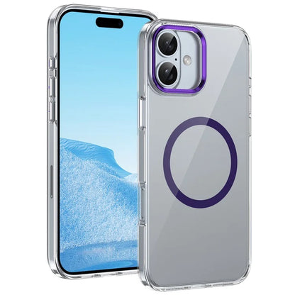 For iPhone 16 Plus Magnetic Case Clear Anti-Scratch PC Hard Cover