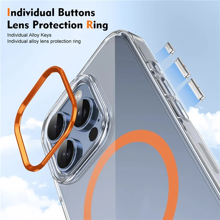 For iPhone 16 Pro Max Case Compatible with MagSafe Clear PC Anti-Scratch Phone Cover