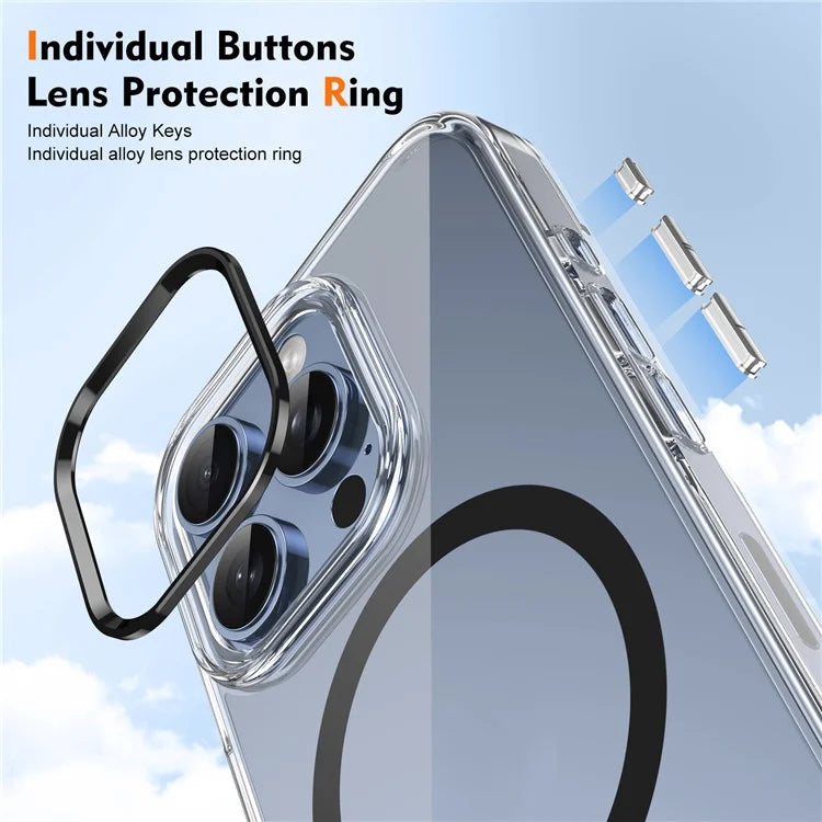 For iPhone 16 Pro Max Case Compatible with MagSafe Clear PC Anti-Scratch Phone Cover