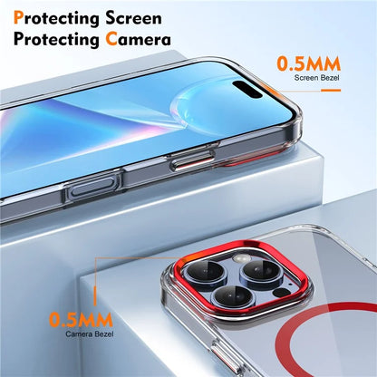 For iPhone 16 Pro Max Case Compatible with MagSafe Clear PC Anti-Scratch Phone Cover